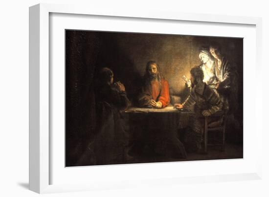 Supper at Emmaus, 1648, by Rembrandt Van Rijn (1606-1669)-null-Framed Giclee Print