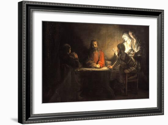 Supper at Emmaus, 1648, by Rembrandt Van Rijn (1606-1669)-null-Framed Giclee Print