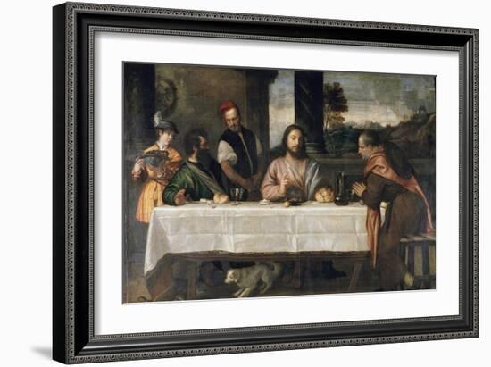 Supper at Emmaus, c.1535-Titian (Tiziano Vecelli)-Framed Giclee Print