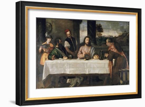 Supper at Emmaus, c.1535-Titian (Tiziano Vecelli)-Framed Giclee Print