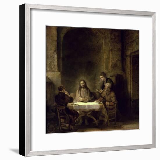 Supper at Emmaus-Rembrandt van Rijn-Framed Giclee Print