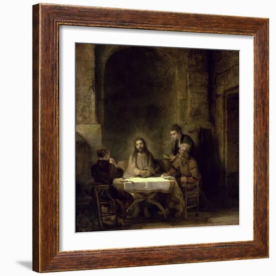 Supper at Emmaus-Rembrandt van Rijn-Framed Giclee Print