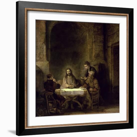 Supper at Emmaus-Rembrandt van Rijn-Framed Giclee Print