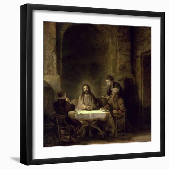 Supper at Emmaus-Rembrandt van Rijn-Framed Giclee Print