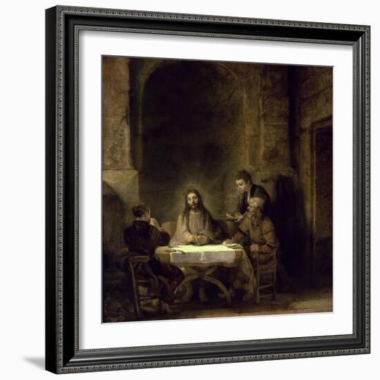 Supper at Emmaus-Rembrandt van Rijn-Framed Giclee Print