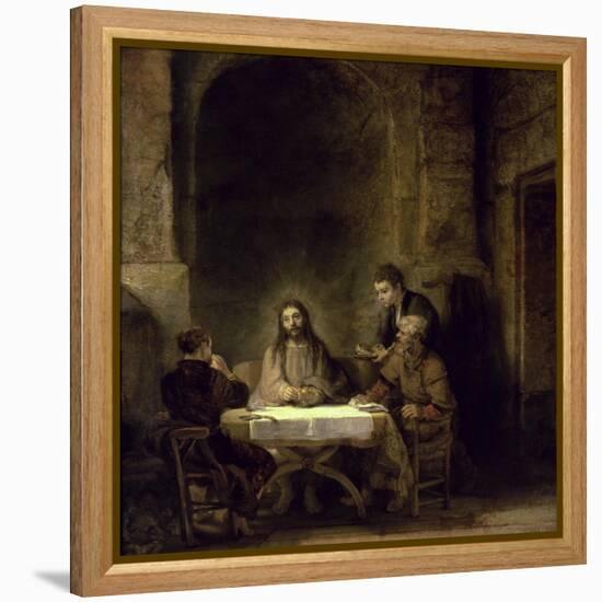 Supper at Emmaus-Rembrandt van Rijn-Framed Premier Image Canvas