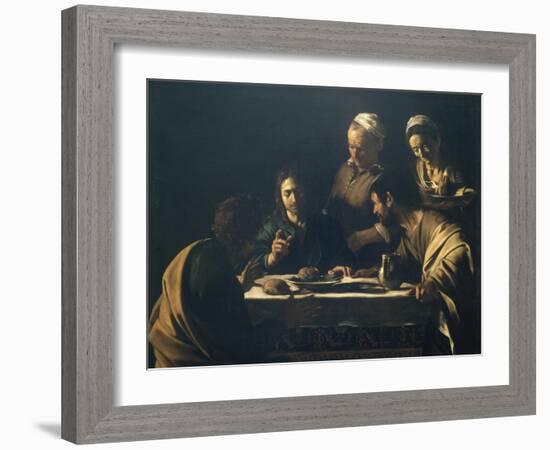 Supper at Emmaus-Caravaggio-Framed Giclee Print