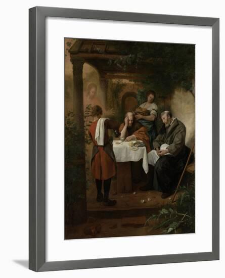 Supper at Emmaus-Jan Havicksz Steen-Framed Art Print