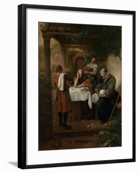 Supper at Emmaus-Jan Havicksz Steen-Framed Art Print