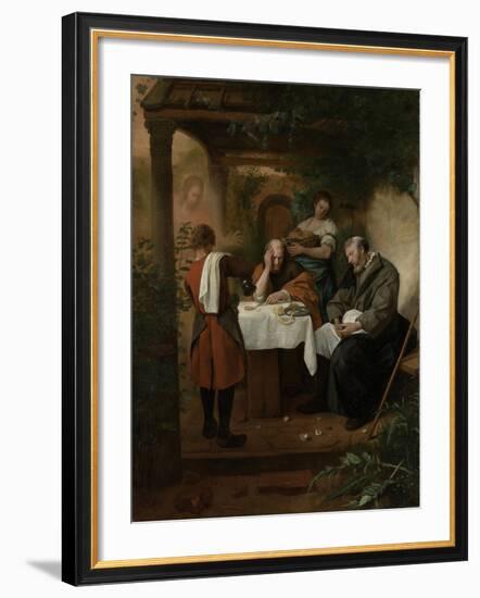 Supper at Emmaus-Jan Havicksz Steen-Framed Art Print