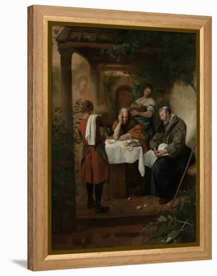 Supper at Emmaus-Jan Havicksz Steen-Framed Stretched Canvas