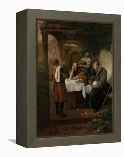 Supper at Emmaus-Jan Havicksz Steen-Framed Stretched Canvas