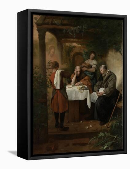 Supper at Emmaus-Jan Havicksz Steen-Framed Stretched Canvas