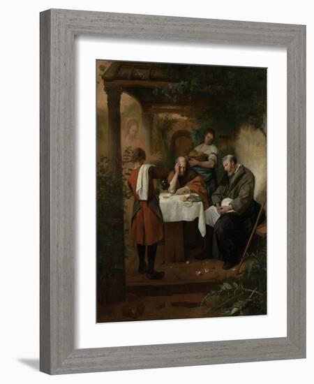 Supper at Emmaus-Jan Havicksz Steen-Framed Art Print