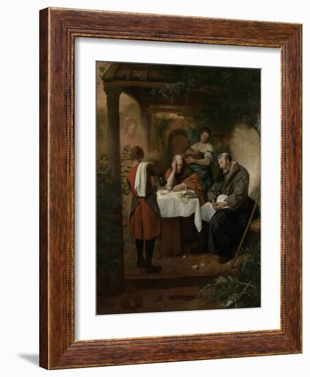 Supper at Emmaus-Jan Havicksz Steen-Framed Art Print