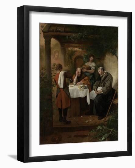 Supper at Emmaus-Jan Havicksz Steen-Framed Art Print