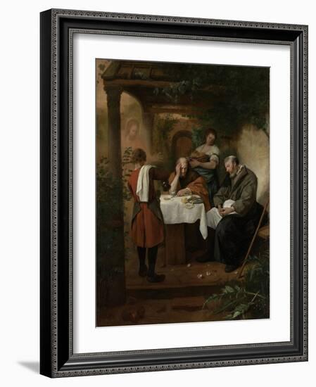 Supper at Emmaus-Jan Havicksz Steen-Framed Art Print