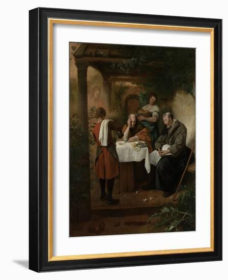 Supper at Emmaus-Jan Havicksz Steen-Framed Art Print