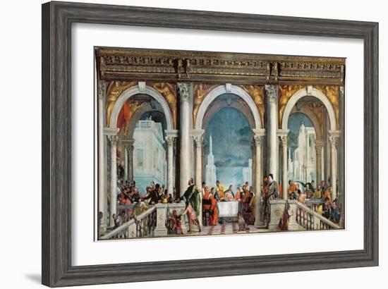 Supper in the House of Levi, 1573-Paolo Veronese-Framed Giclee Print