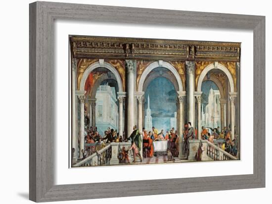 Supper in the House of Levi, 1573-Paolo Veronese-Framed Giclee Print