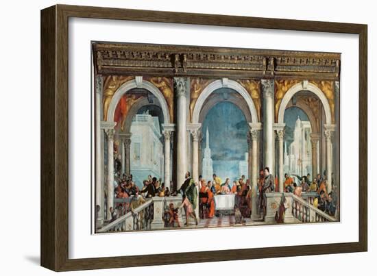 Supper in the House of Levi, 1573-Paolo Veronese-Framed Giclee Print