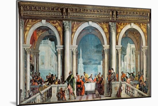 Supper in the House of Levi, 1573-Paolo Veronese-Mounted Giclee Print