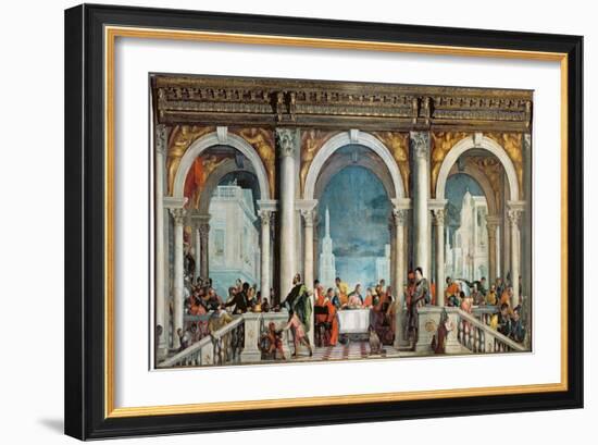 Supper in the House of Levi, 1573-Paolo Veronese-Framed Giclee Print