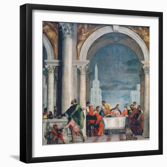 Supper in the House of Levi, 1573-Paolo Veronese-Framed Giclee Print