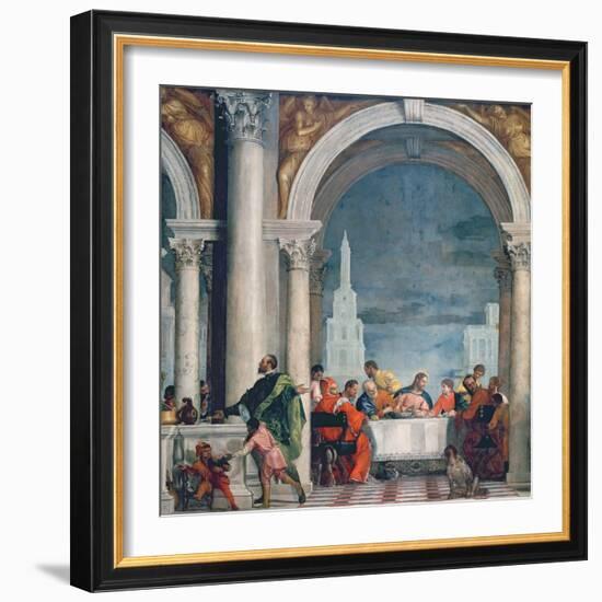 Supper in the House of Levi, 1573-Paolo Veronese-Framed Giclee Print