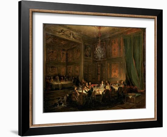 Supper of Prince De Conti at the Temple, 1766-Michel Barthélemy Ollivier-Framed Giclee Print