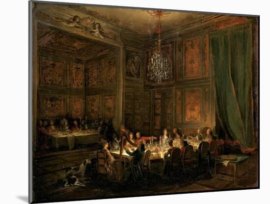 Supper of Prince De Conti at the Temple, 1766-Michel Barthélemy Ollivier-Mounted Giclee Print