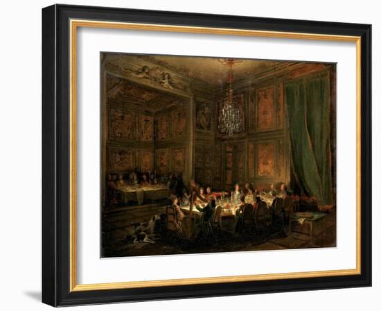 Supper of Prince De Conti at the Temple, 1766-Michel Barthélemy Ollivier-Framed Giclee Print