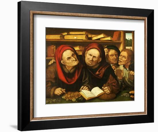 Suppliant Peasants in the Office of Two Tax Collectors-Quentin Metsys-Framed Giclee Print