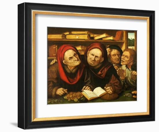 Suppliant Peasants in the Office of Two Tax Collectors-Quentin Metsys-Framed Giclee Print