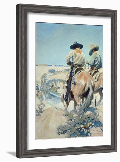 Supply Wagons, 1905-Newell Convers Wyeth-Framed Giclee Print