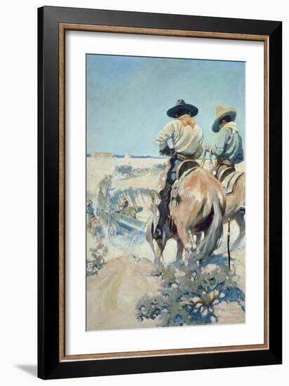 Supply Wagons, 1905-Newell Convers Wyeth-Framed Giclee Print