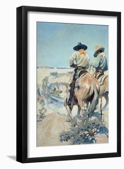 Supply Wagons, 1905-Newell Convers Wyeth-Framed Giclee Print