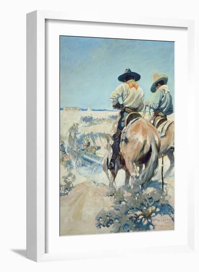 Supply Wagons, 1905-Newell Convers Wyeth-Framed Giclee Print