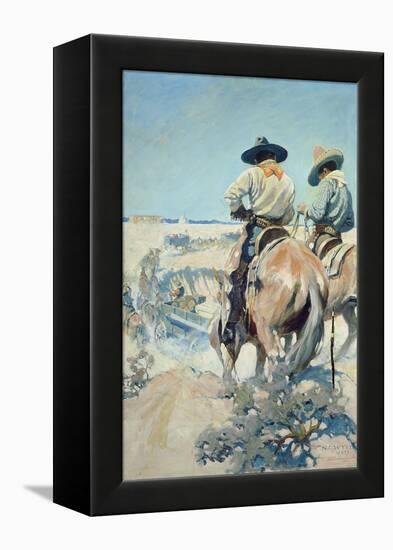 Supply Wagons, 1905-Newell Convers Wyeth-Framed Premier Image Canvas