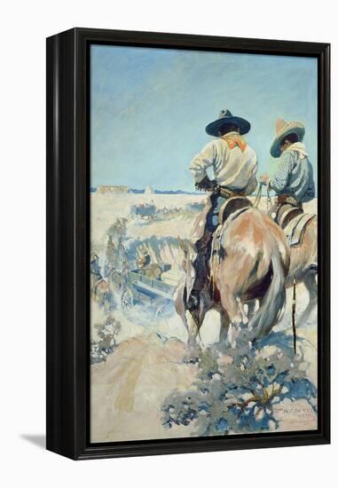 Supply Wagons, 1905-Newell Convers Wyeth-Framed Premier Image Canvas