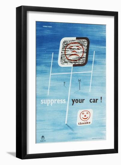 Suppress Your Car!-Steuart Silvey-Framed Art Print