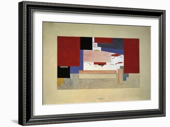 Suprematism (Sketch for a Curtain), 1919-El Lissitzky-Framed Premium Giclee Print