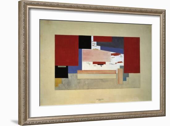 Suprematism (Sketch for a Curtain), 1919-El Lissitzky-Framed Giclee Print