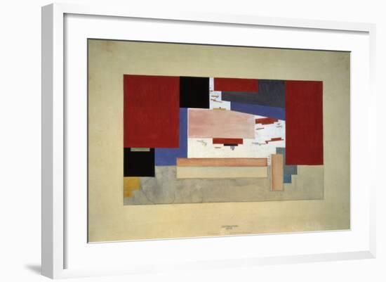 Suprematism (Sketch for a Curtain), 1919-El Lissitzky-Framed Giclee Print