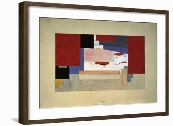 Suprematism (Sketch for a Curtain), 1919-El Lissitzky-Framed Giclee Print