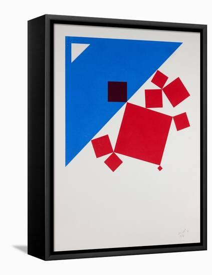 Suprematist Bachus and Ariadne after Titian in Silkscreen, 2018 (Silkscreen)-Guilherme Pontes-Framed Premier Image Canvas