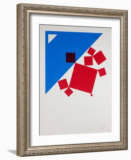 Suprematist Bachus and Ariadne after Titian in Silkscreen, 2018 (Silkscreen)-Guilherme Pontes-Framed Giclee Print