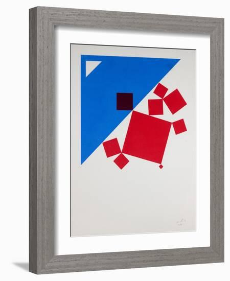 Suprematist Bachus and Ariadne after Titian in Silkscreen, 2018 (Silkscreen)-Guilherme Pontes-Framed Giclee Print