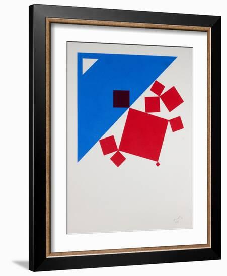 Suprematist Bachus and Ariadne after Titian in Silkscreen, 2018 (Silkscreen)-Guilherme Pontes-Framed Giclee Print