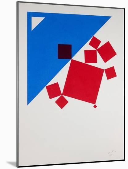 Suprematist Bachus and Ariadne after Titian in Silkscreen, 2018 (Silkscreen)-Guilherme Pontes-Mounted Giclee Print